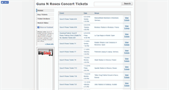 Desktop Screenshot of gunsnrosesconcert.com