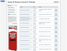 Tablet Screenshot of gunsnrosesconcert.com